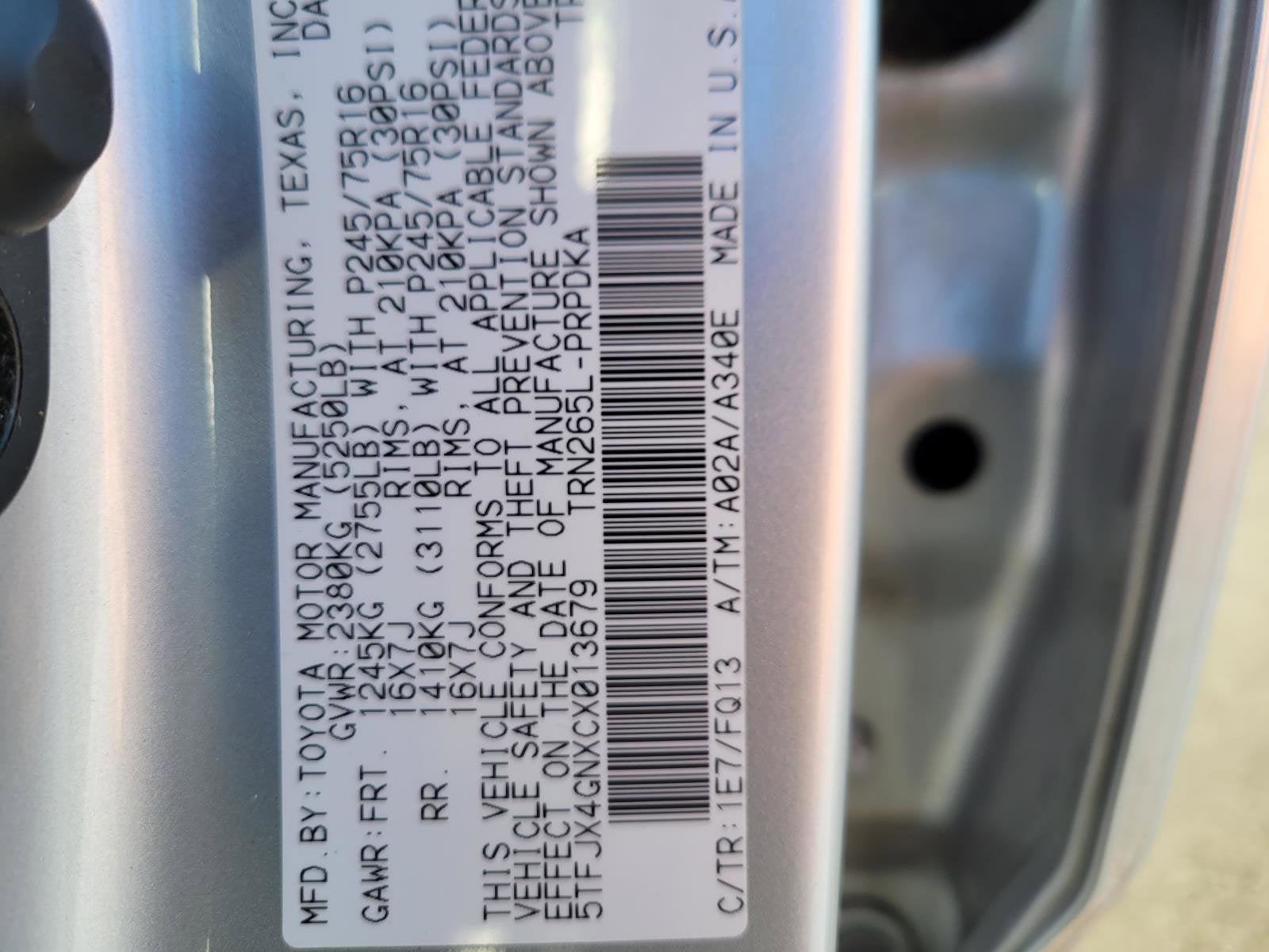 2012 Toyota Tacoma PreRunner