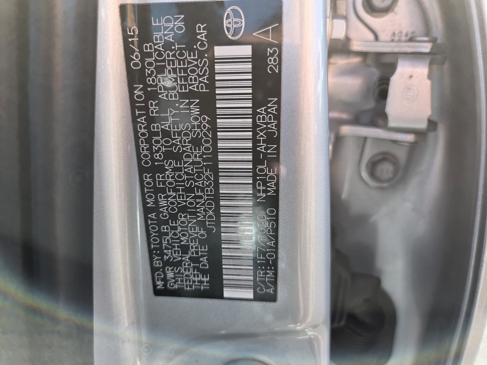 2015 Toyota Prius c Two