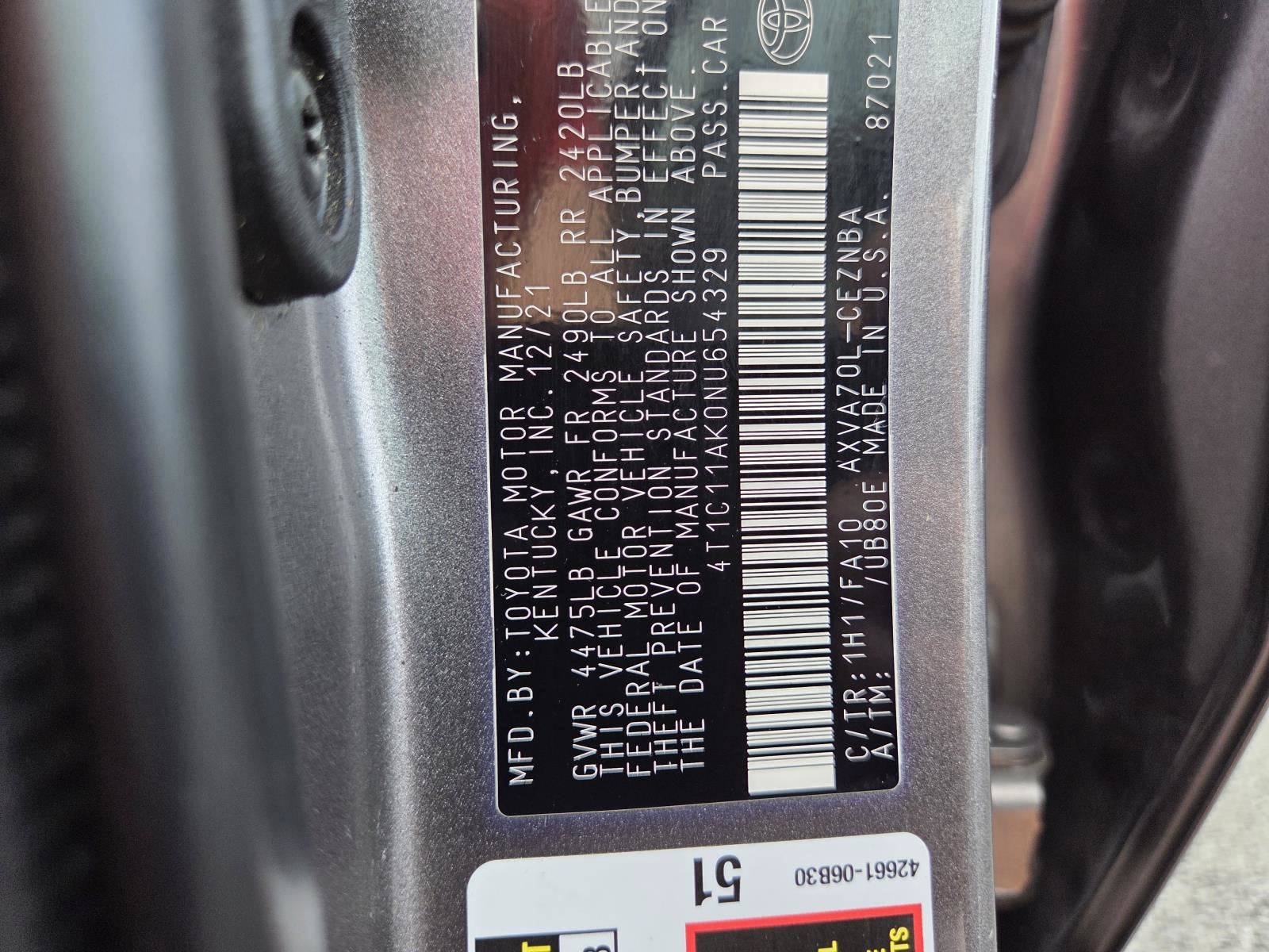 2022 Toyota Camry LE
