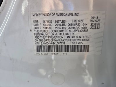 2019 Acura MDX w/Technology/A-Spec Pkg