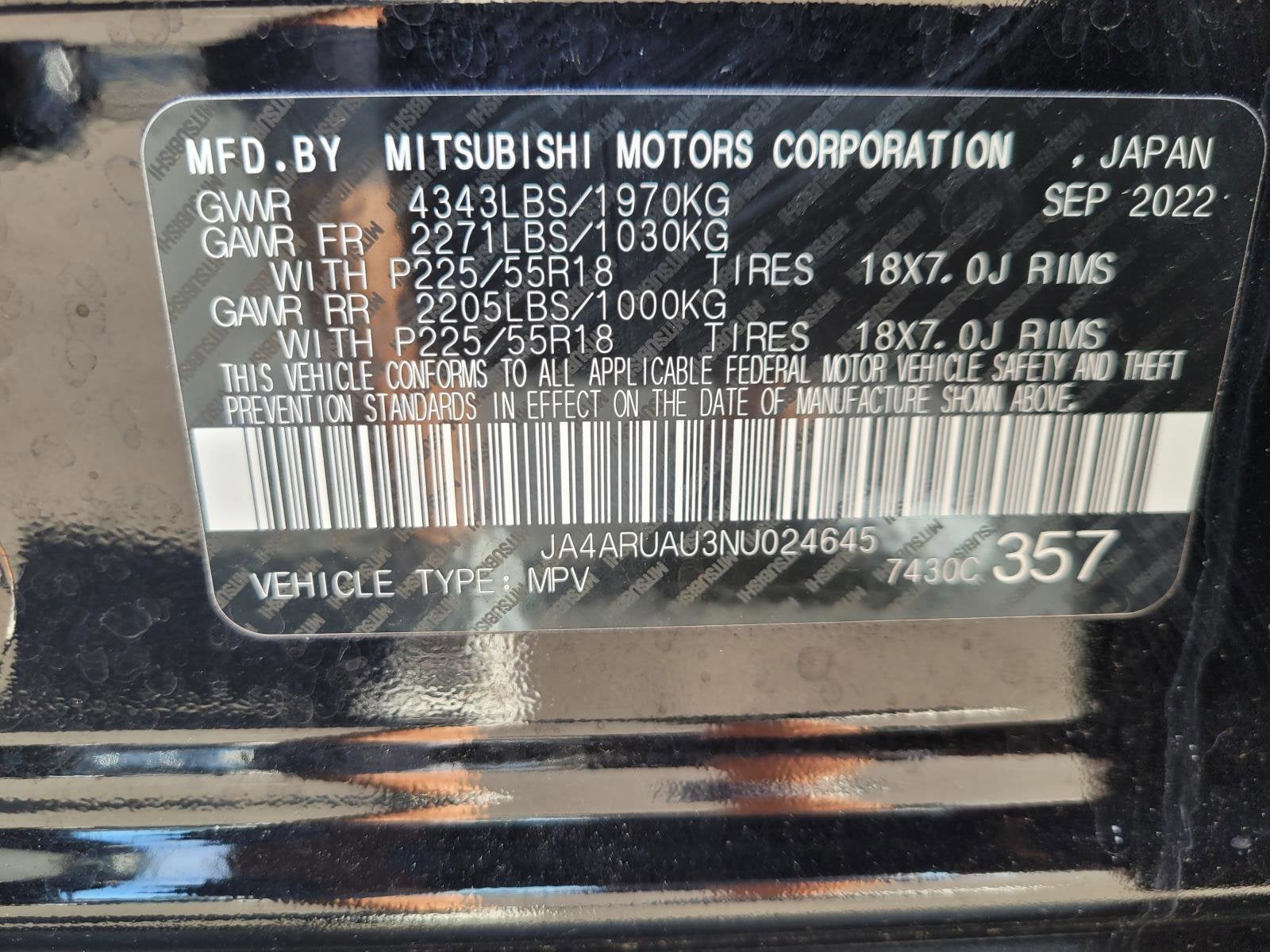 2022 Mitsubishi Outlander Sport SE